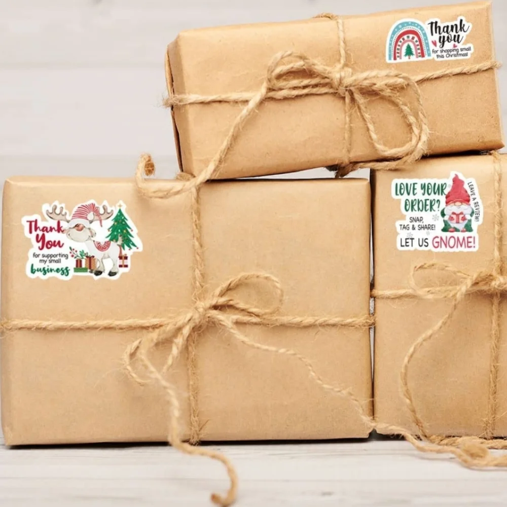 50 PCS Thank You Supporting Elk Stickers, Cute Small Business